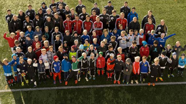 Fotballskoledeltakerne høsten 2012